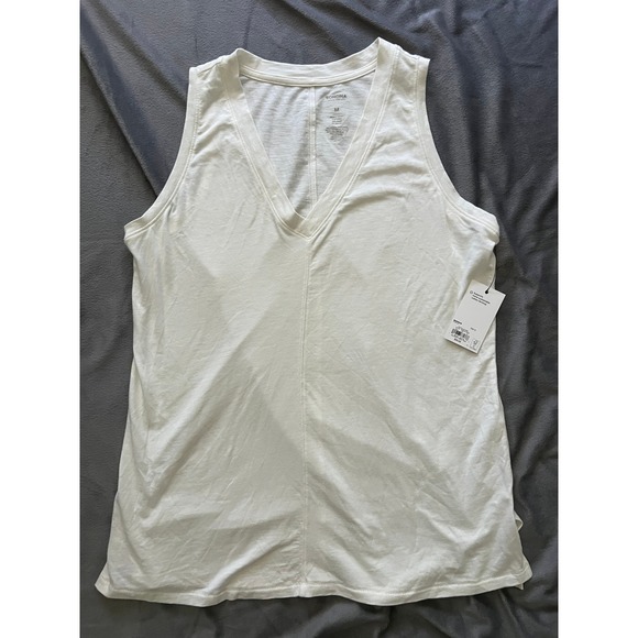 Sonoma Goods For Life Tops - Sonoma Womens Relaxed V-Neck Tank Top Polar Beige White Medium NWT